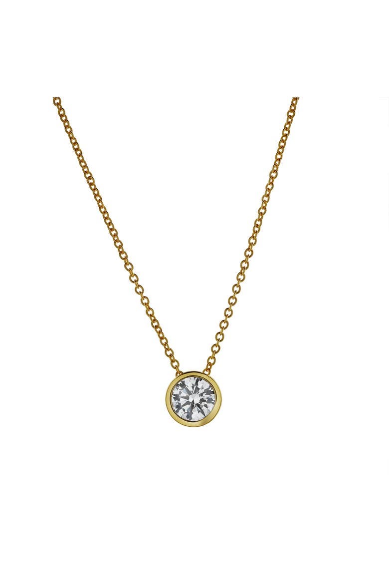 Carlyle 14K Yellow Gold Round Lab Grown Diamond Pendant - 0.50 Ctw, Main, color, 14K Yellow Gold