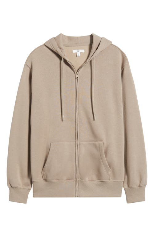 Bp. Oversize Zip Fleece Hoodie In Neutral