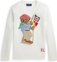 Polo Ralph Lauren Kids' Polo Bear Cotton Crewneck Sweater