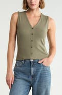 rag & bone Essie Rib Button Tank