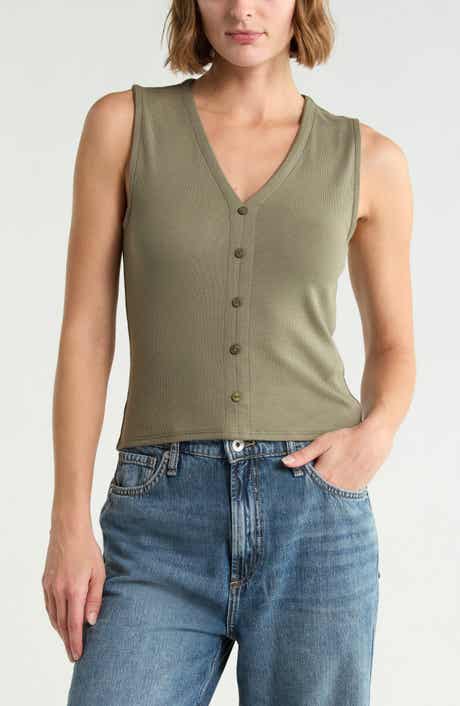 Essie Rib Button Tank