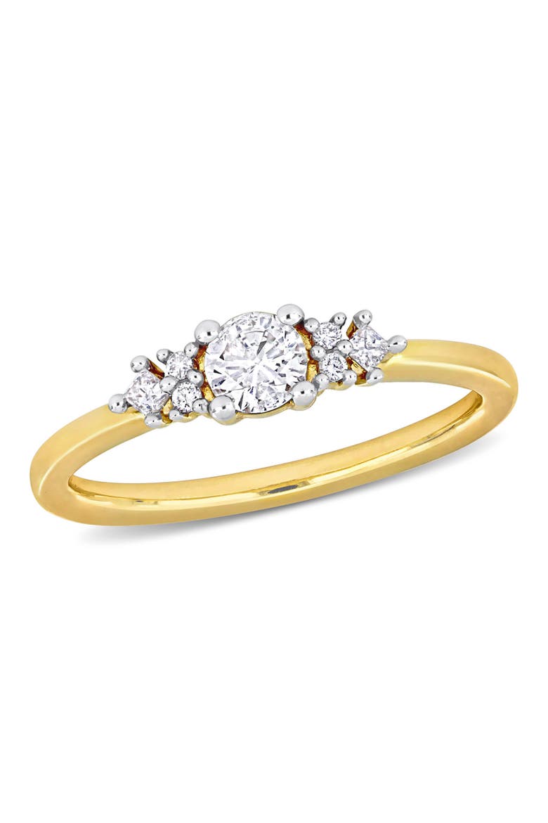 Diamond Cluster Ring 14k Yellow Gold, Main, color, 14k Yellow Gold