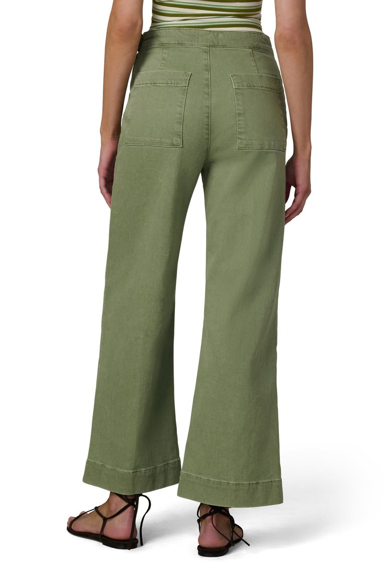 The Side Zip Ankle Wide Leg Jeans, Alternate, color, PESTO