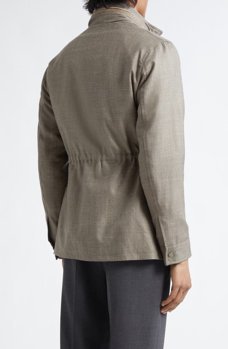 J. Mueser Water Resistant Virgin Wool, Silk & Linen Field Jacket, Alternate, color, Taupe
