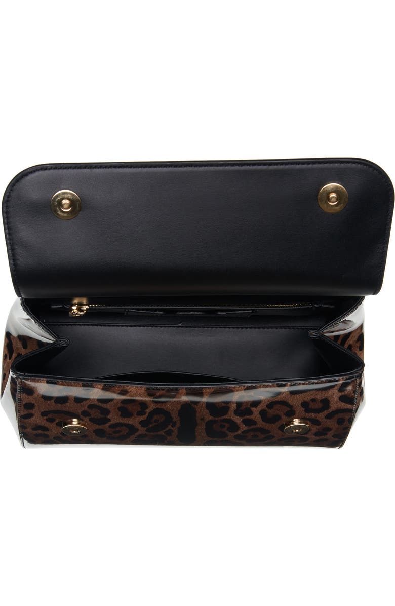 Dolce&Gabbana Kim Sicily Leopard Print Handbag, Alternate, color, Leo Print Calf Hair