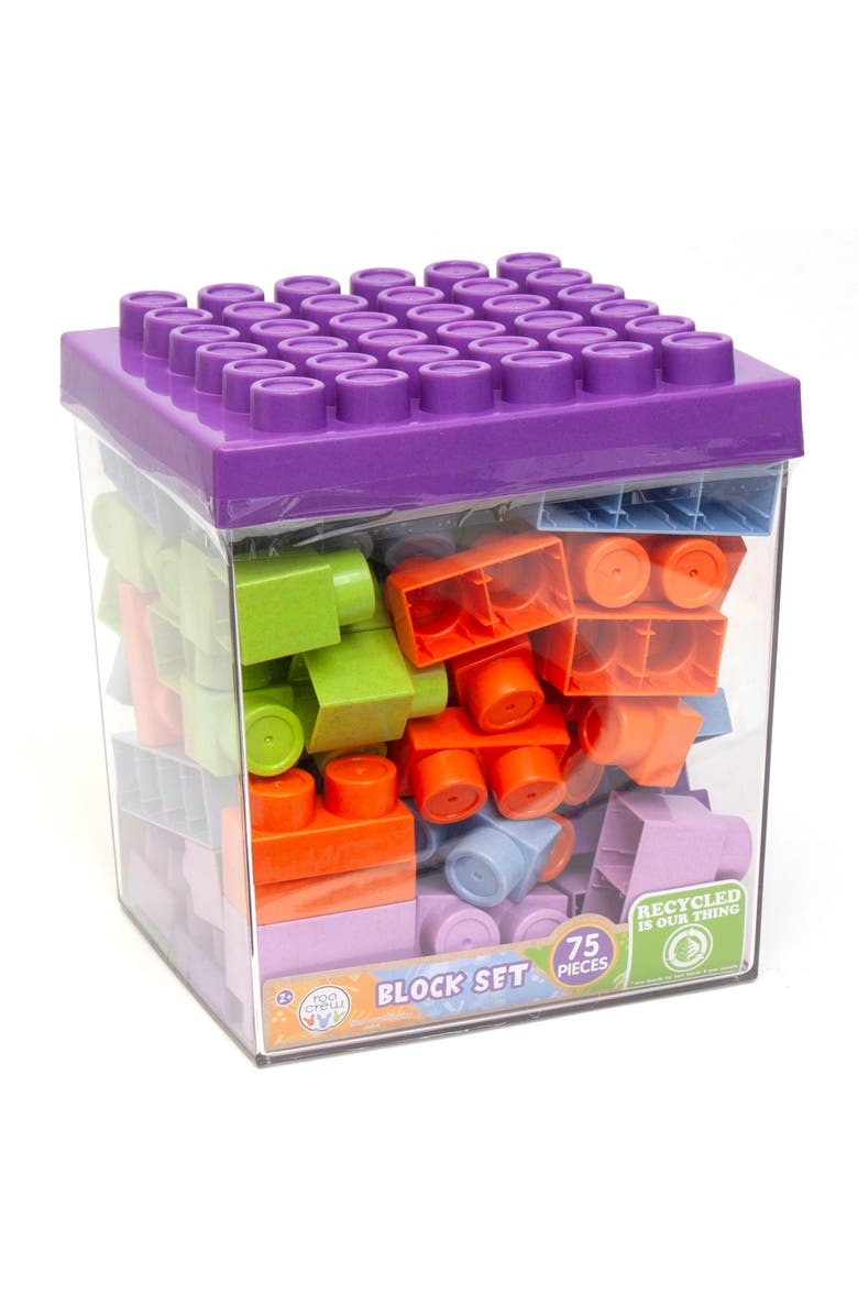 Roo Crew Block Set 75 Pieces Building Activity Set, Alternate, color, Multicolored