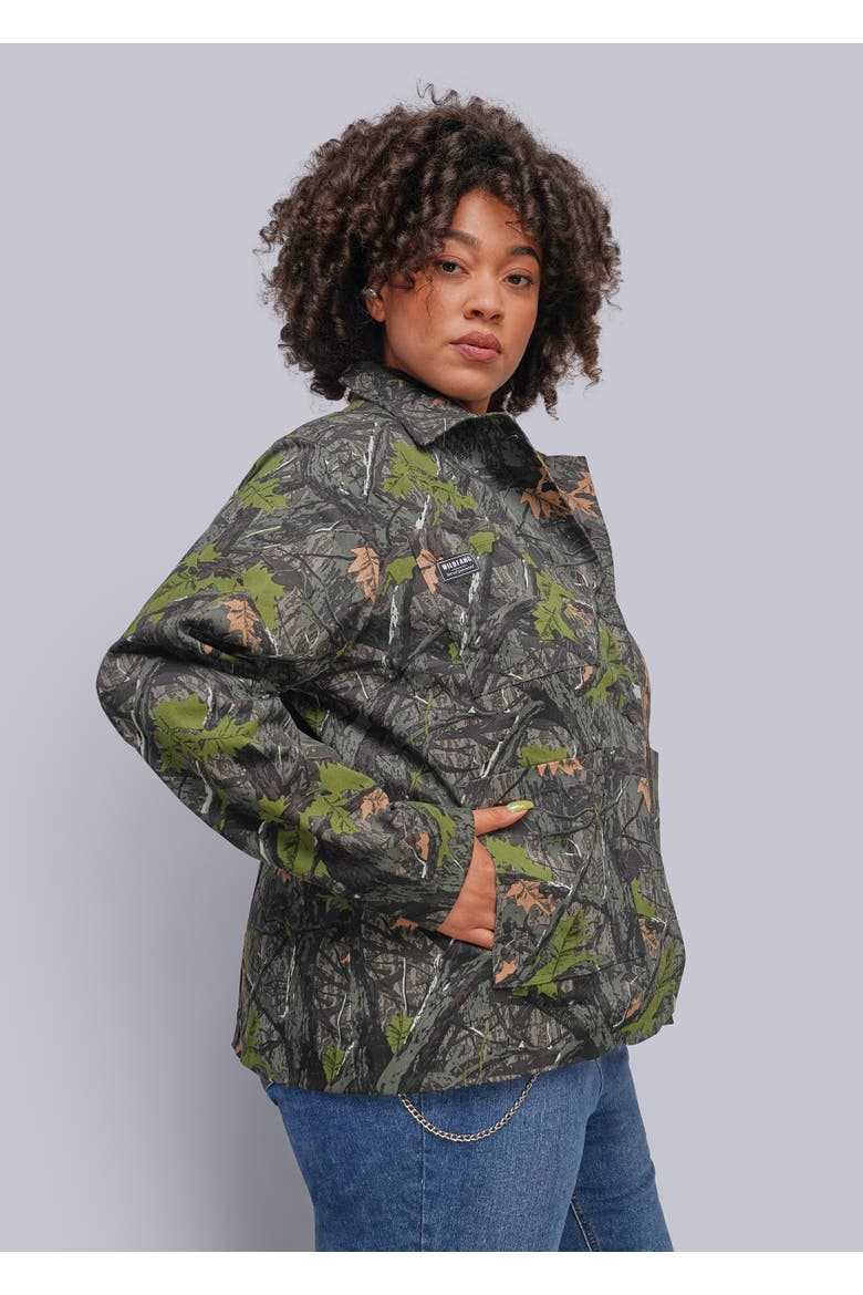The Esssential Cotton Twill Utility Jacket, Alternate, color, WILD CAMO MOCHA