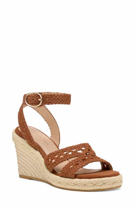 Stuart Weitzman <p>Bria Leather Espadrille Wedge Sandal (Women) </p>