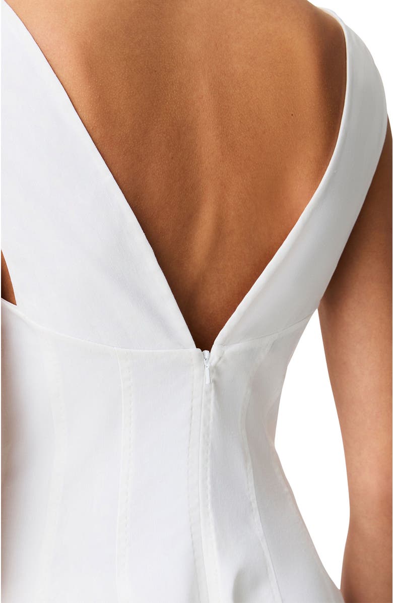 Another Tomorrow Seamed Dress, Alternate, color, Off White