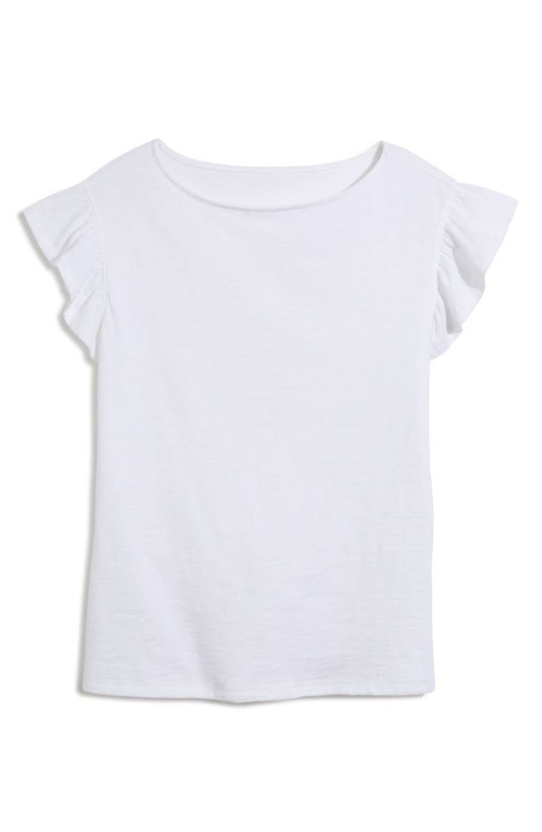 vineyard vines Flutter Sleeve Cotton T-Shirt, Alternate, color, White Cap