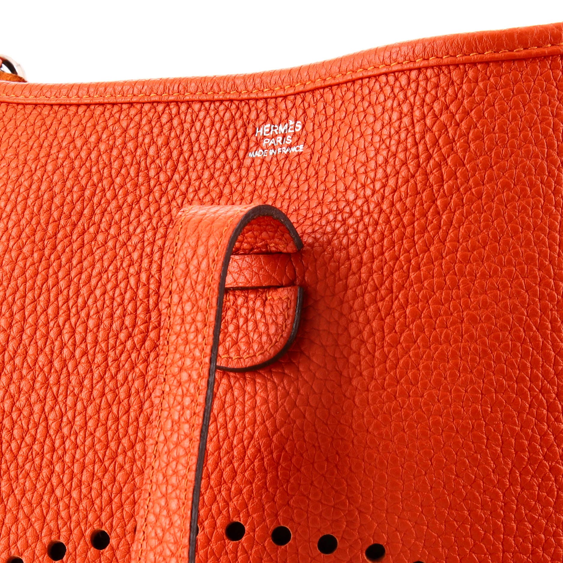 Pre-Owned Hermes Evelyne Bag Gen III Clemence PM, Alternate, color, Feu