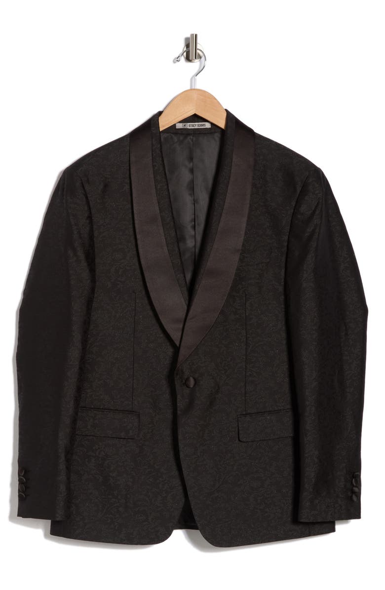 ZEGARIE Paisley Notched Collar Sport Coat, Alternate, color, Black