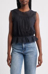 DÔEN Lilibet Lace Organic Cotton Crop Top