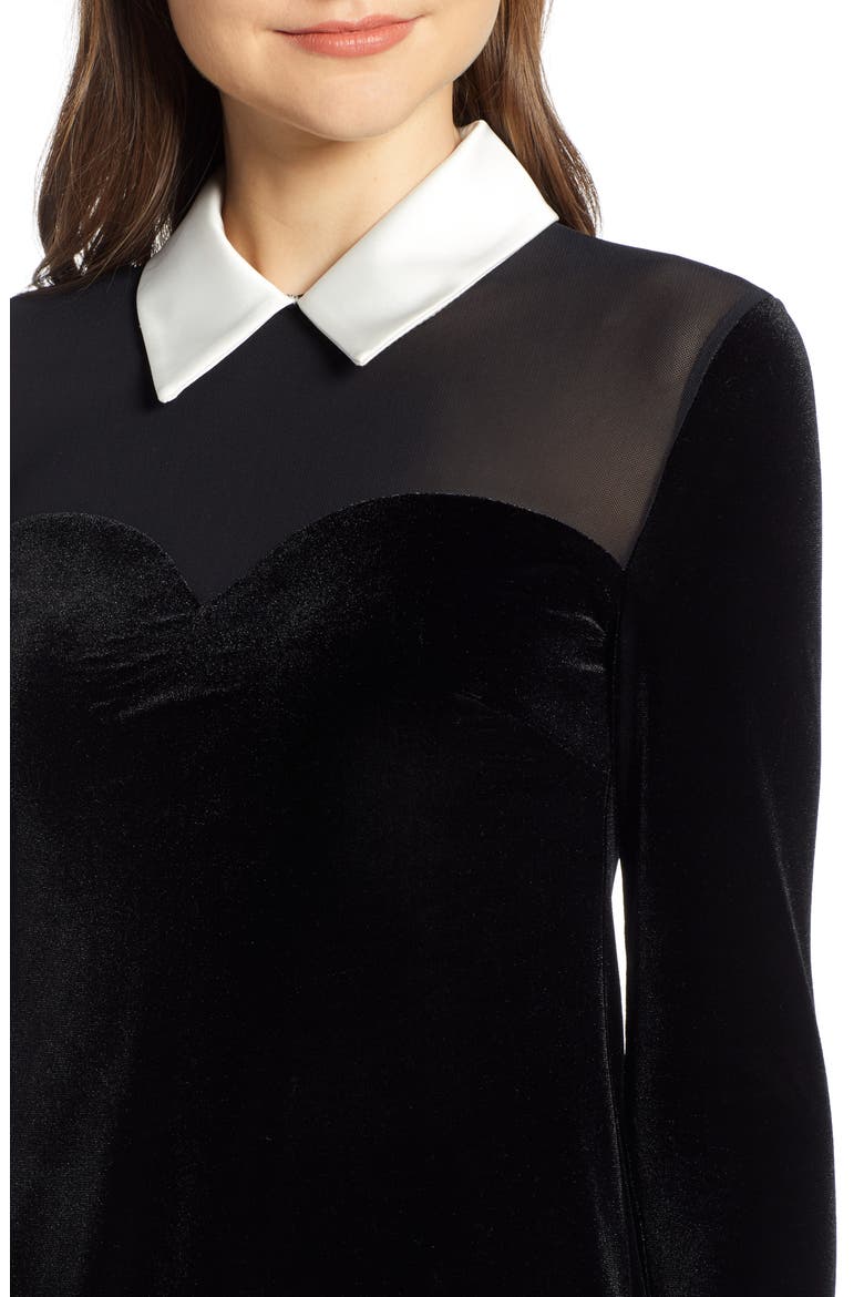 Dealer Shift Dress, Alternate, color, BLACK/ CHALK
