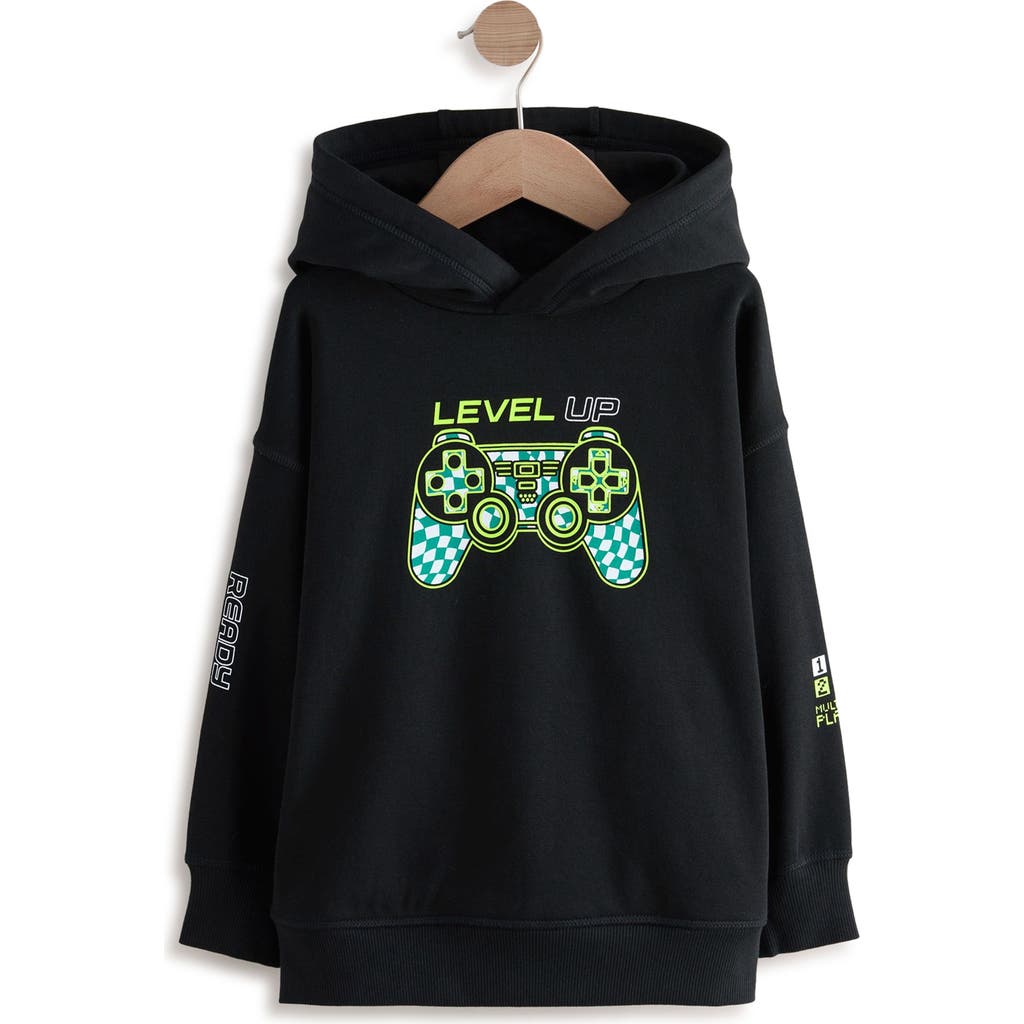 Next Kids' Level Up Controller Graphic Hoodie In Black