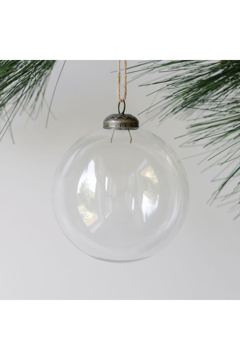 4" Clear Glass Ornament, Main, color, Clear