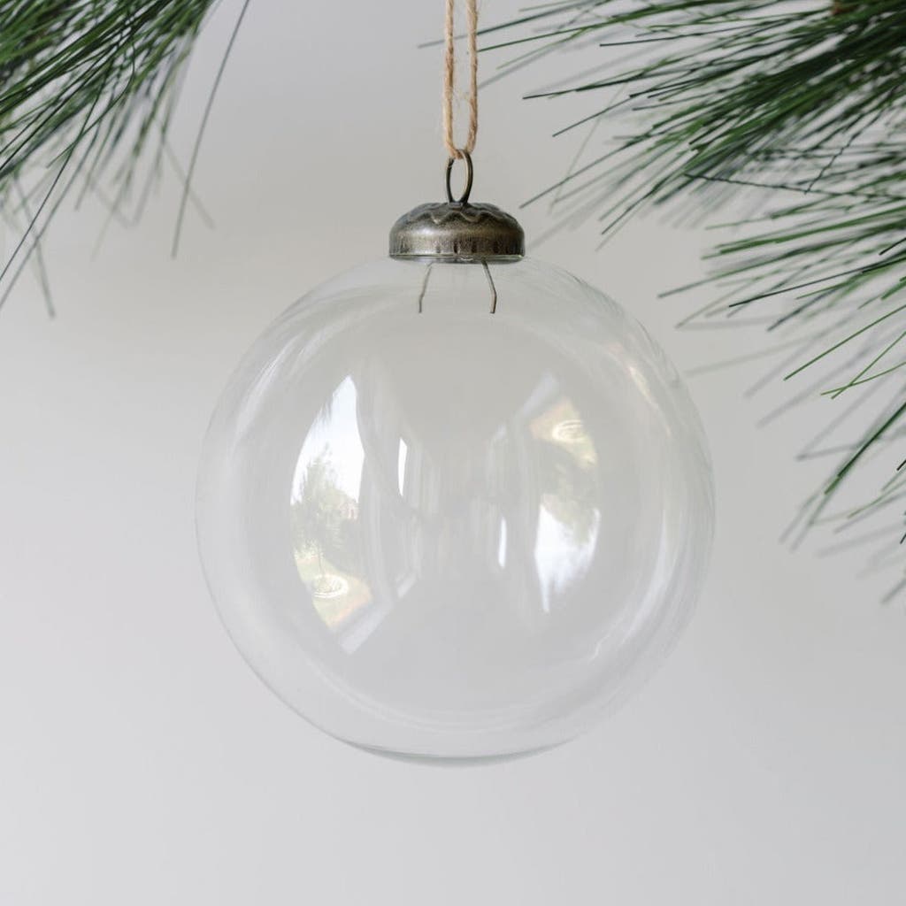 Cg Hunter 4" Clear Glass Ornament In Transparent