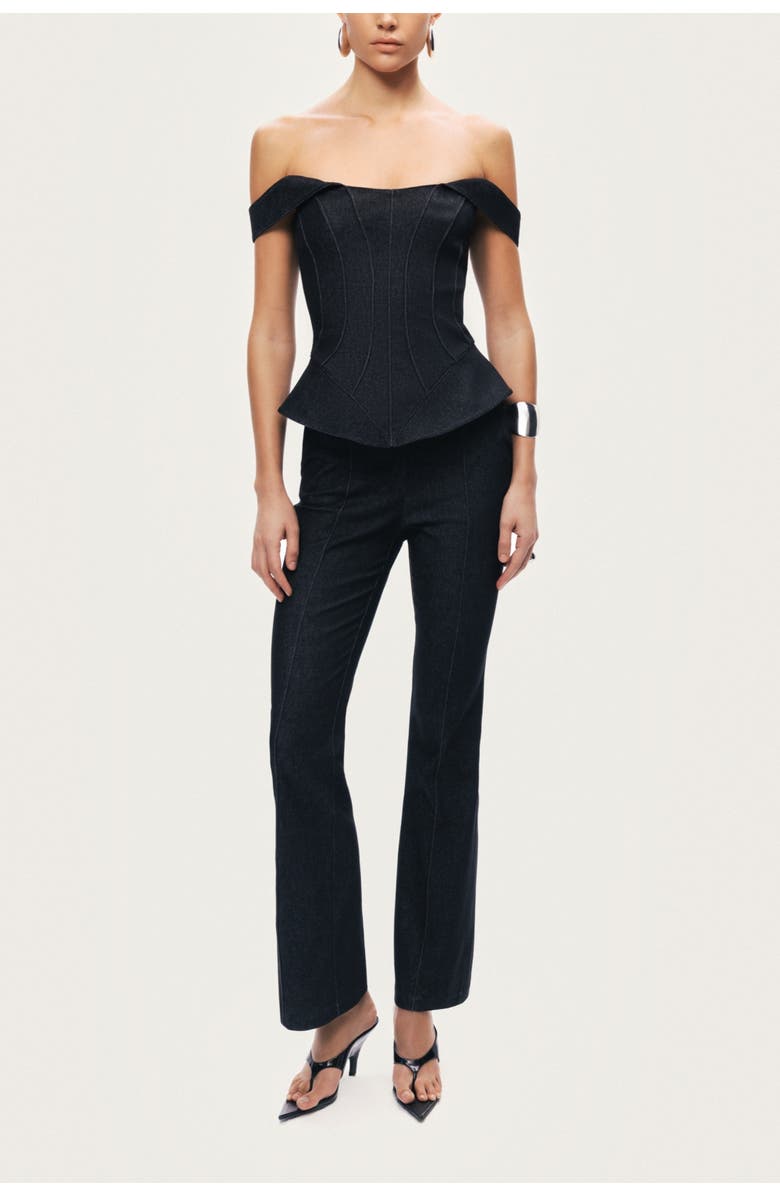 Nocturne Off-Shoulder Sculpted Bustier, Alternate, color, Black