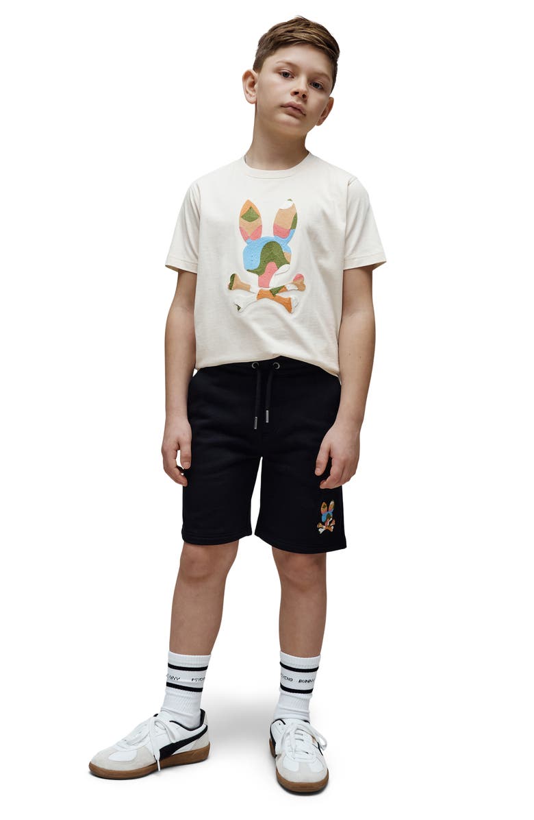 Psycho Bunny Kids' Ara Bunny Patch Cotton T-Shirt, Alternate, color, Pristine