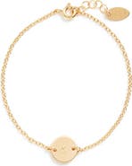 Nashelle Initial Mini Disc Bracelet