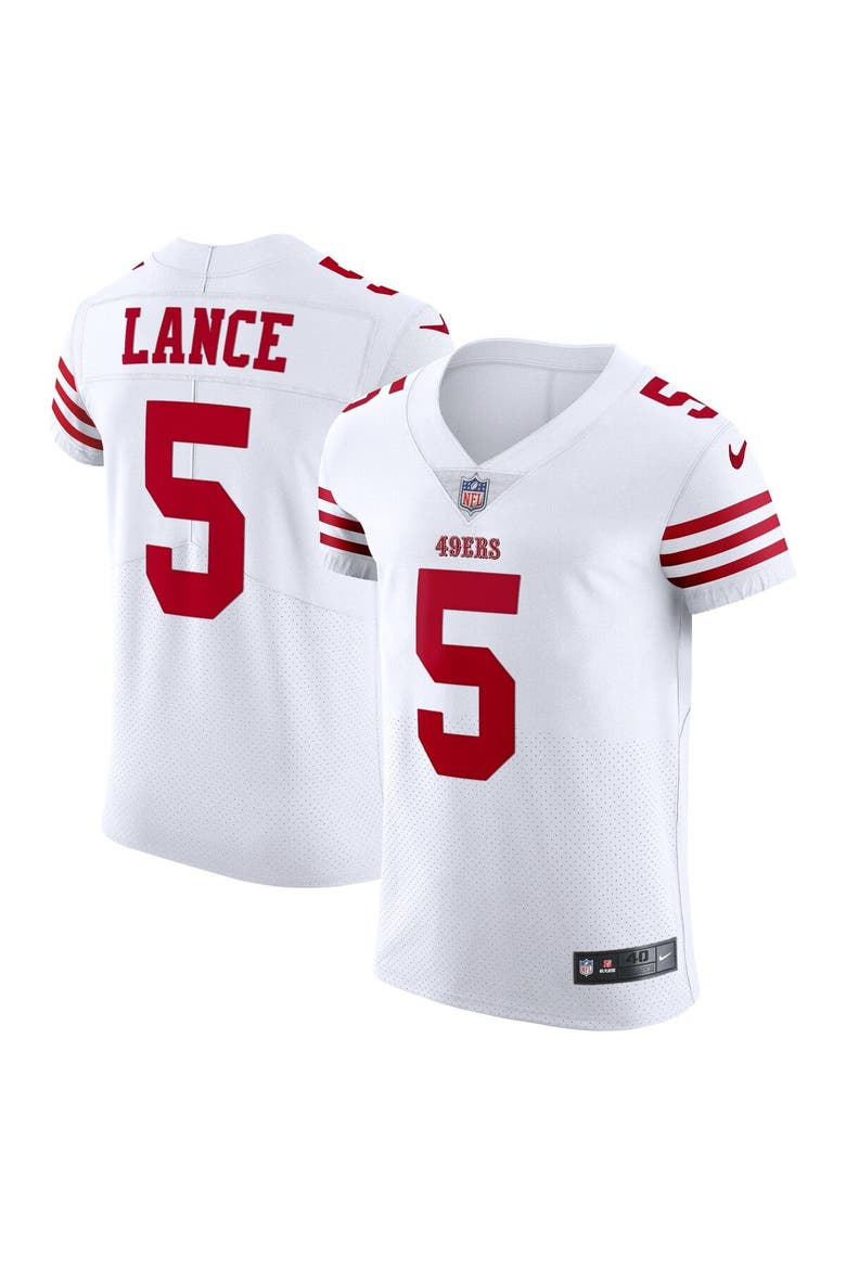 Men's Nike Trey Lance White San Francisco 49ers Vapor Elite Jersey, Main, color, White
