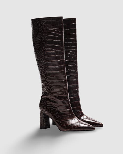 Mi/mai Wassily Croc-style Long Boot In Multi