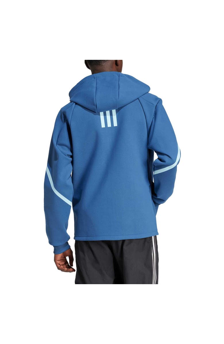adidas Men's adidas Sky Blue Sporting Kansas City 2024 Anthem Travel Raglan Sleeve Full-Zip Jacket, Alternate, color, Blue