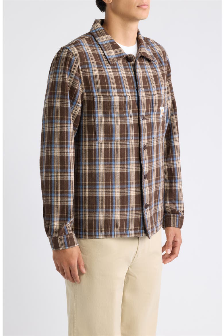 Alex Check Long Sleeve Button Up Shirt, Alternate, color, CHESTNUT