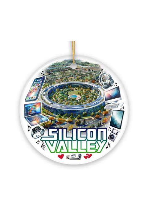 Silicon Valley Campus Tech Devices Ceramic Ornament