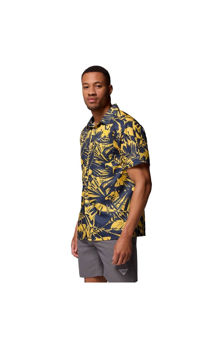 Columbia Men's Columbia Navy Michigan Wolverines Super Slack Tide Omni-Wick Button-Up Shirt, Alternate, color, Navy