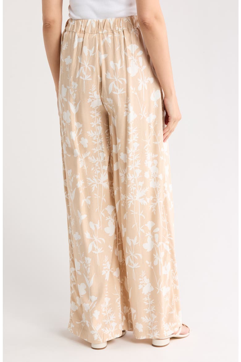 Cleo Printed Wide Leg Pants, Alternate, color, CLEO FLOWERS SAND