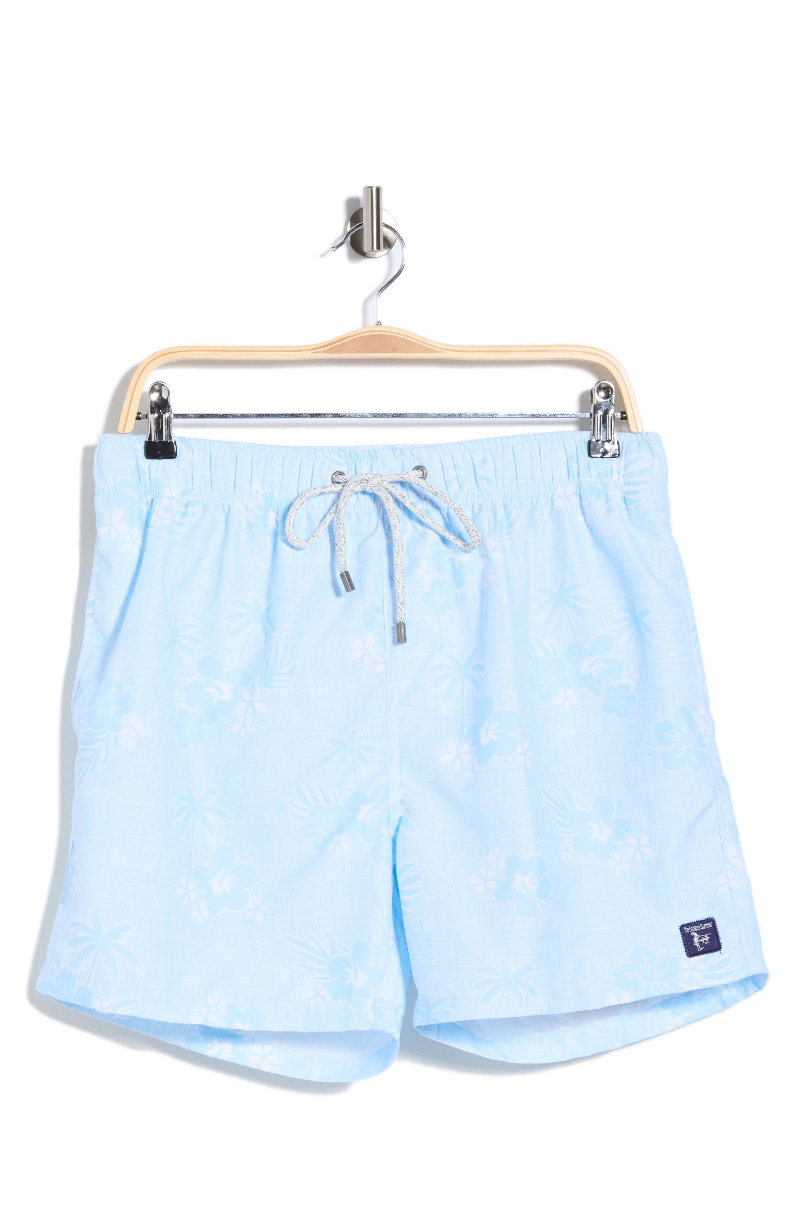 Vintage Summer Tropical Palm Volley Swim Trunks
