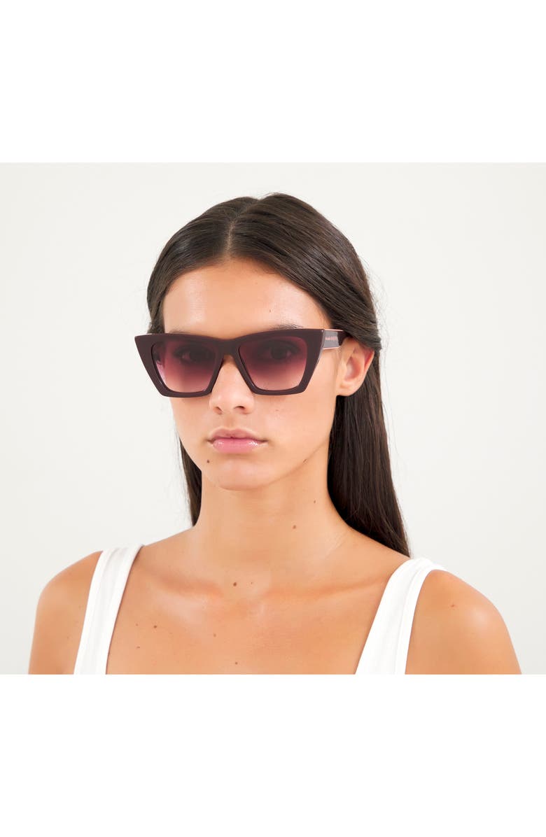 McQueen Alexander McQueen 54mm Gradient Cat Eye Sunglasses, Alternate, color, 