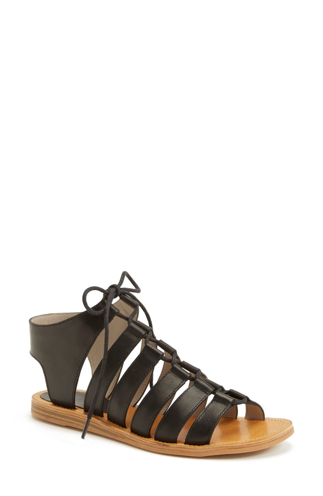 Hinge 'Roman' Strappy Lace-Up Sandal, Main, color, 