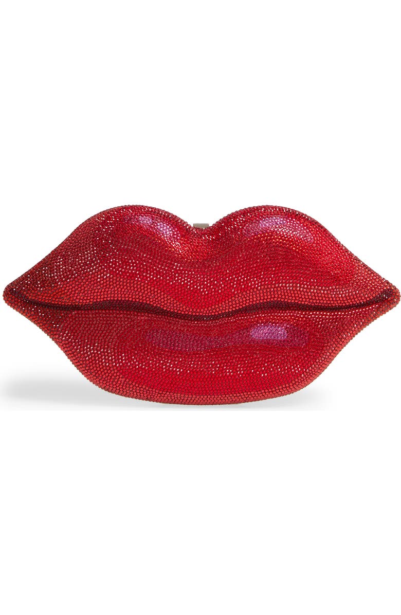 Judith Leiber Hot Lips Crystal Bag, Main, color,
