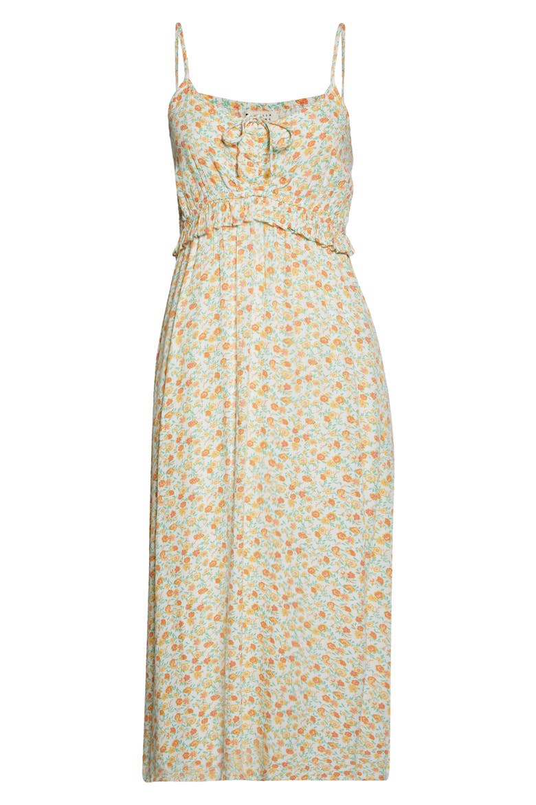 Rebel Heart Floral Midi Sundress, Alternate, color, SALT CRYSTAL