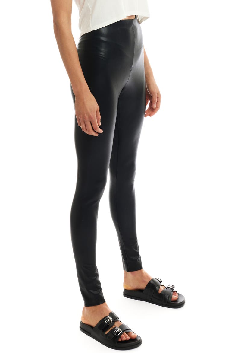 Ashley Vegan Leather Legging, Alternate, color, Black