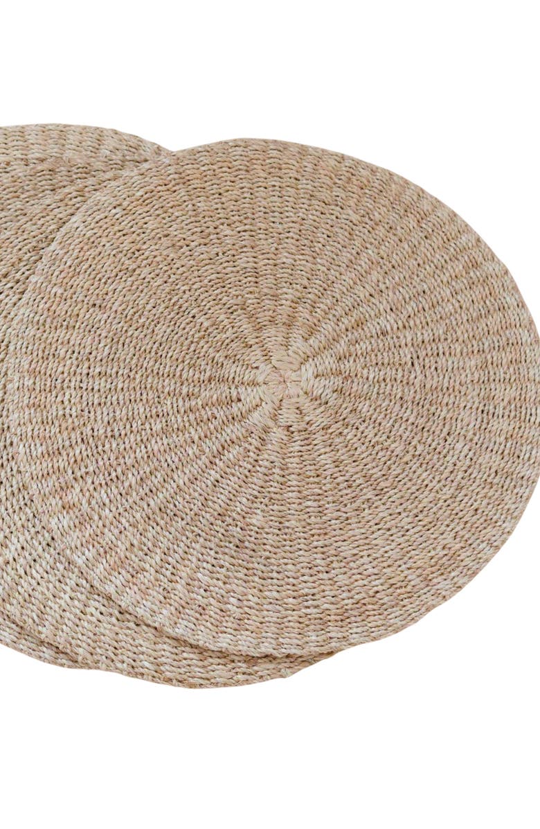 LIKHA Abaca Round Placemats, Set of 2, Alternate, color, Natural