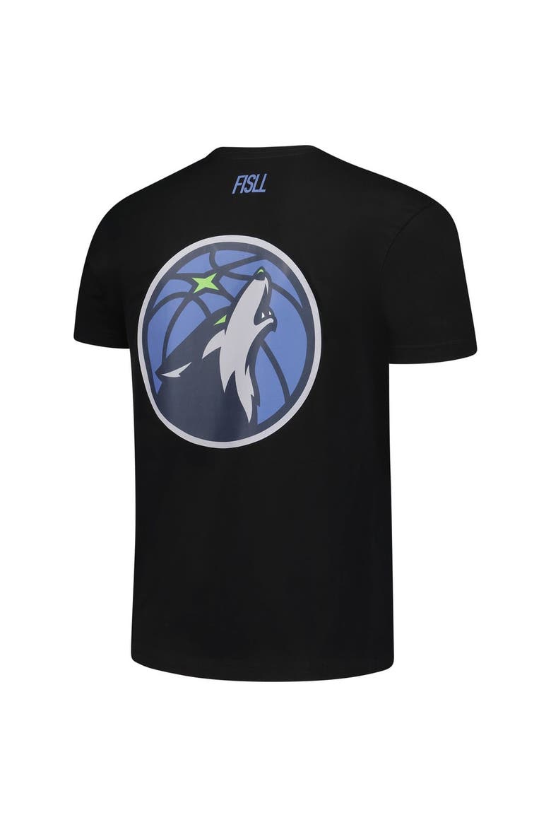 Unisex FISLL Black Minnesota Timberwolves Oversize Logo T-Shirt, Alternate, color, Black