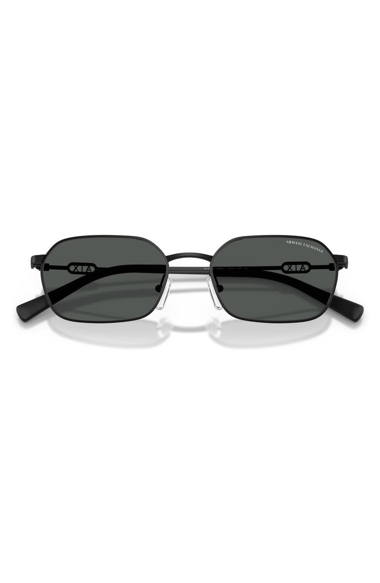 AX Armani Exchange 54mm Irregular Sunglasses, Alternate, color, Matte Black / Dark Grey