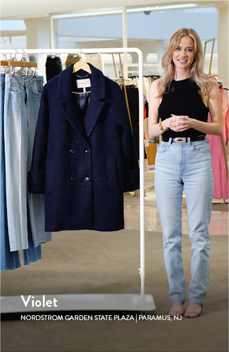 Double Breasted Bouclé Coat, sales video thumbnail