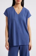 Eileen Fisher Cap Sleeve Boxy Tunic Top