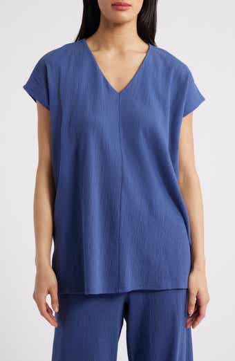 Eileen Fisher Cap Sleeve Boxy Tunic Top