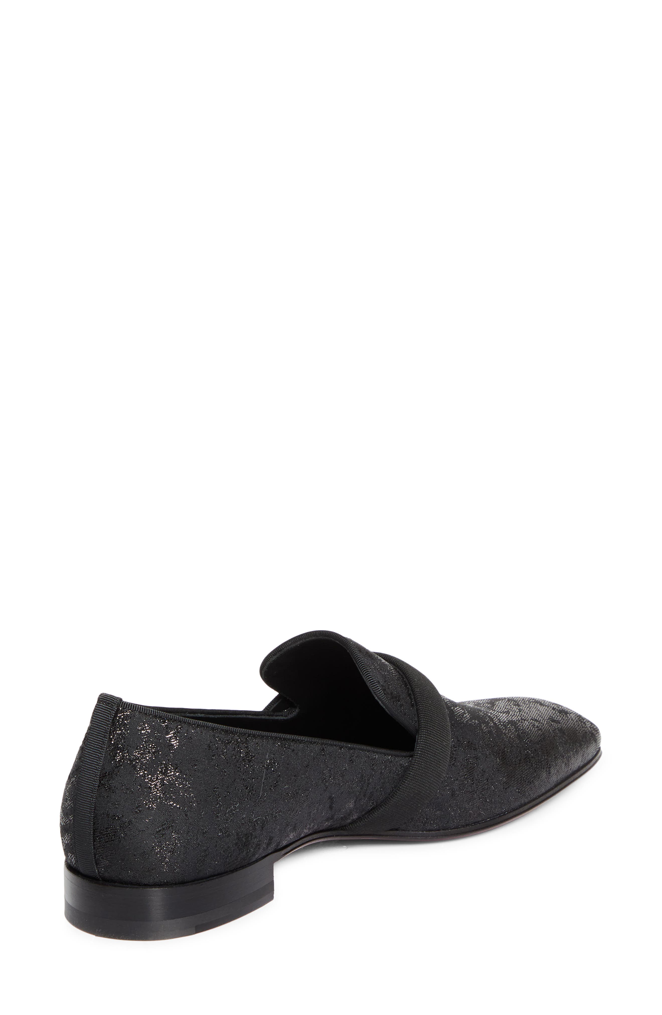 Christian Louboutin Dandy Deco Jacquard Venetian Loafer, Alternate, color, Black