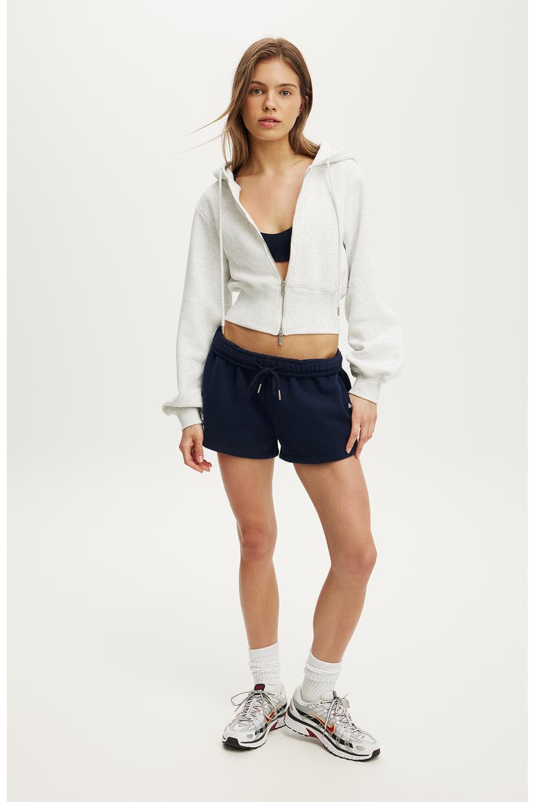 Women's Active Plush Classic Mini Short, Alternate, color, Prep Sport Navy