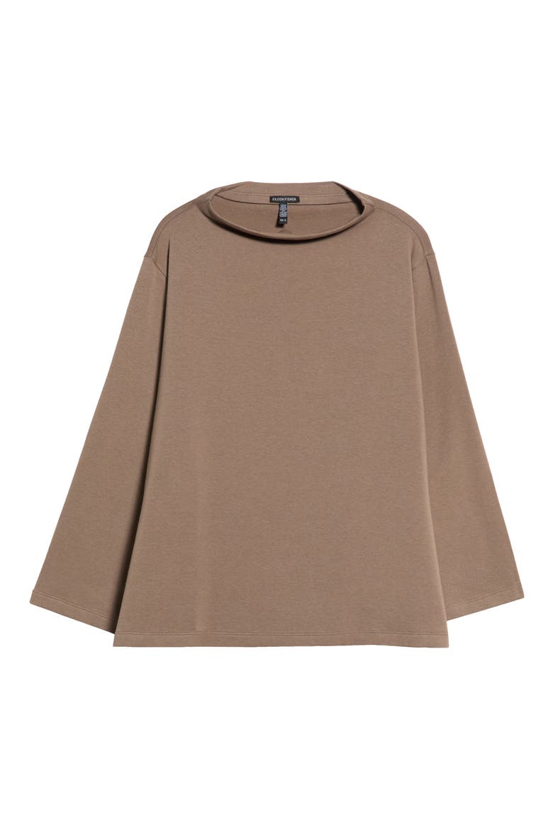 Funnel Neck Long Sleeve Top, Alternate, color, CBLST