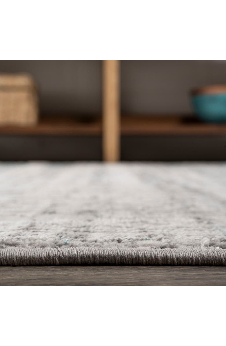 JONATHAN Y Tidal Modern Strie' Area Rug, Alternate, color, Gray/Turquoise