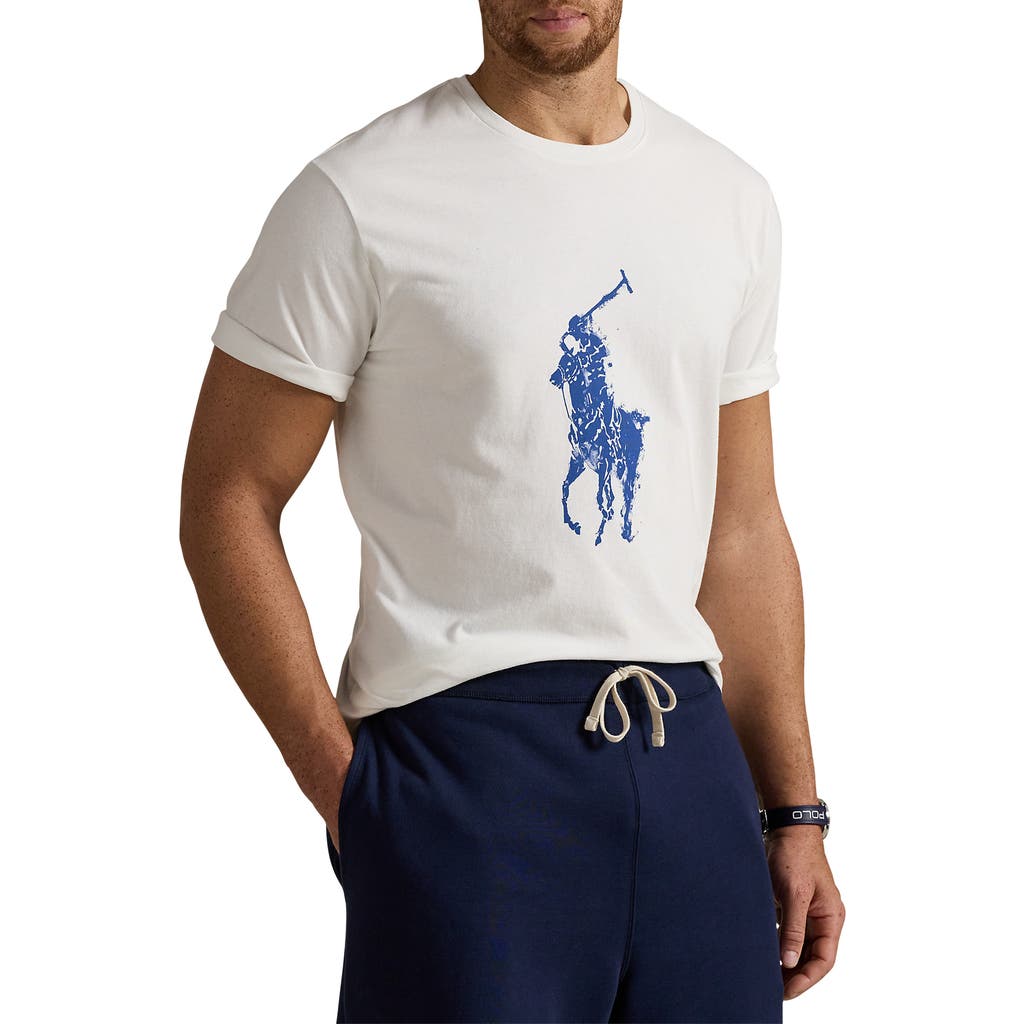 Polo Ralph Lauren Classic Fit Big Pony Logo Graphic T-shirt In White