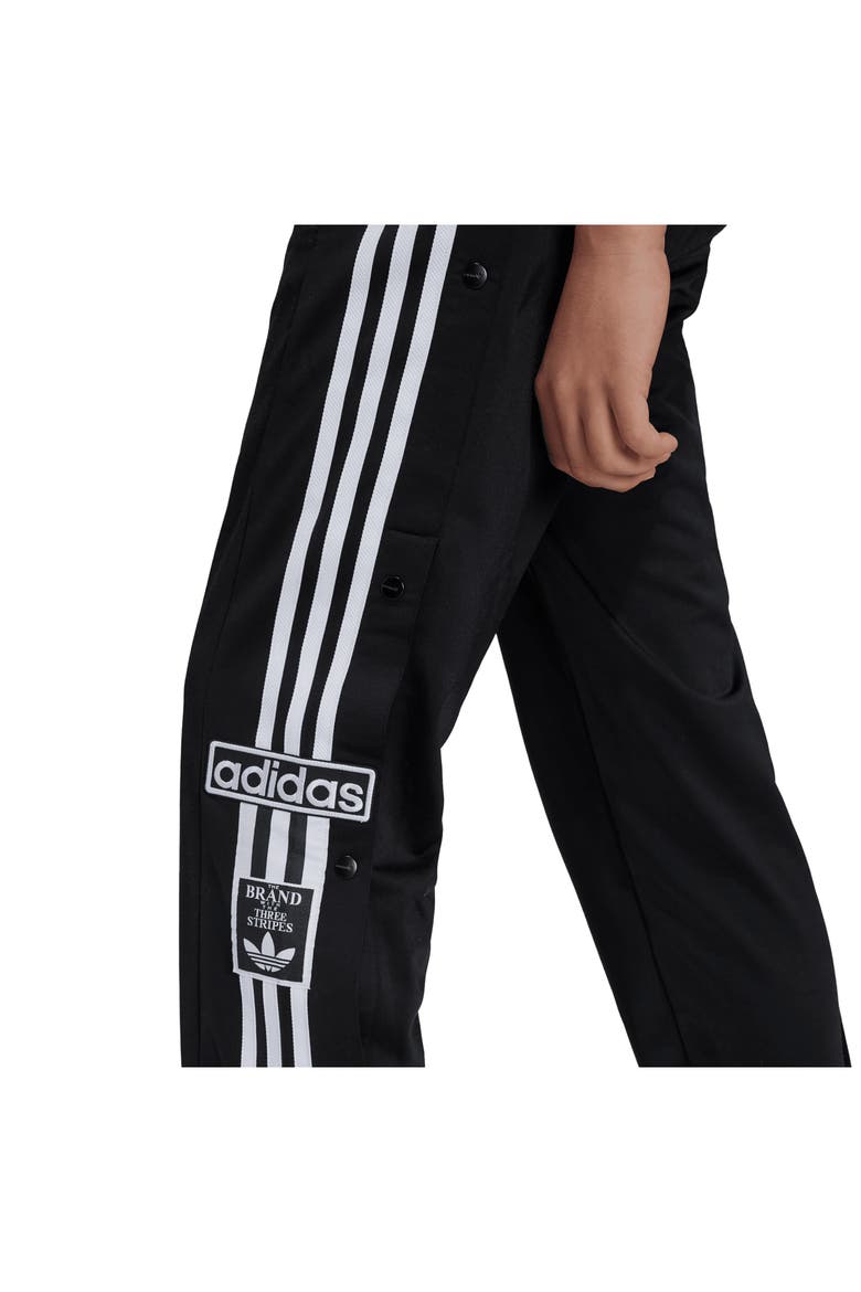 Kids' Adibreak Recycled Polyester Track Pants, Alternate, color, BLACK/WHIT