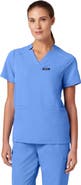 JAANUU Helia Women's 3-Pocket Classic Notched V-Neck Scrub Top